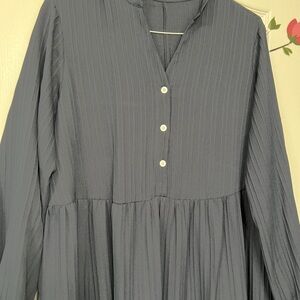 SHEIN Gray Long Sleeve Dress